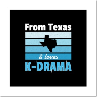 From Texas and loves K-Drama outline of state Posters and Art